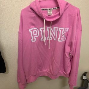 Brand new PINK cowlneck sweatshirt size L